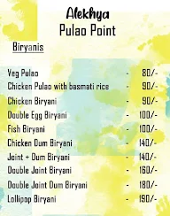 Alekhya Palav Point menu 2