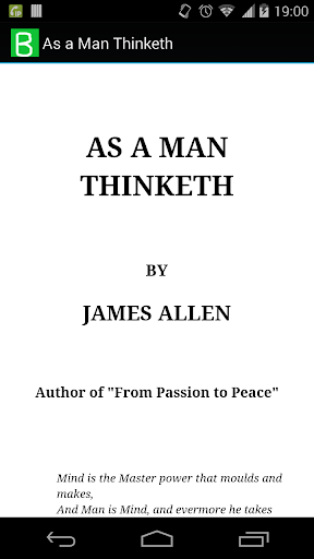 As a Man Thinketh