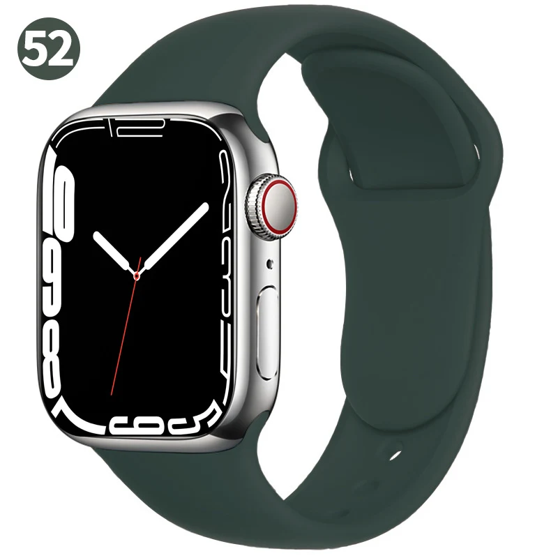 Bracelet de montre en silicone monochrome simple et tendance. Confortable, durable, résistant à l'eau pour un style sobre et élégant au quotidien.