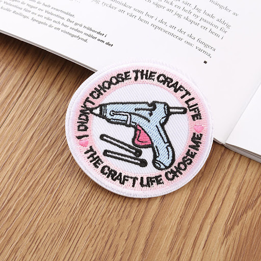 Title 1, Round Embroidery Label Badge Embroidered Cloth ...