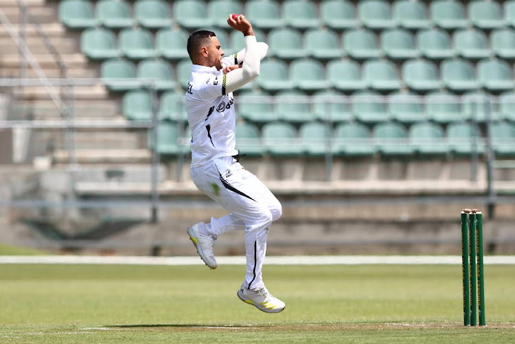 Beyers Swanepoel of Dafabet Warriors in action during day two of the CSA 4-Day Domestic Series, Division 1 match against Renault Potchefstroom North West Dragons at St George's Park in Gqeberha on Friday, November 1, 2024