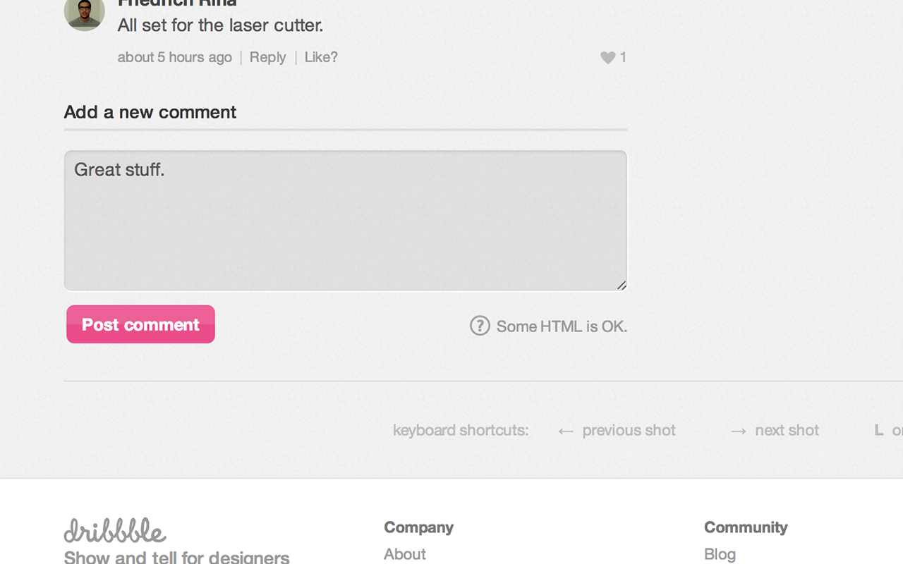 Dribbble : Random Comments Preview image 4