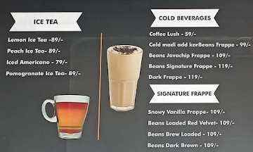 Cafe Beans menu 