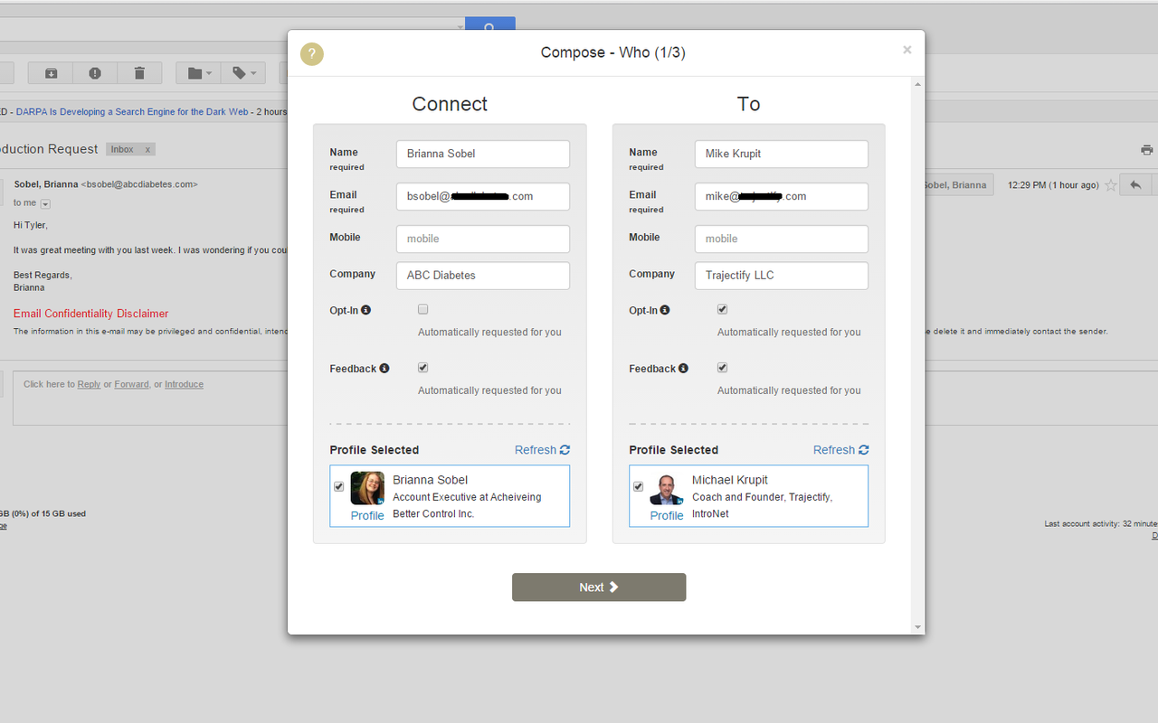 IntroNet for Gmail Preview image 2