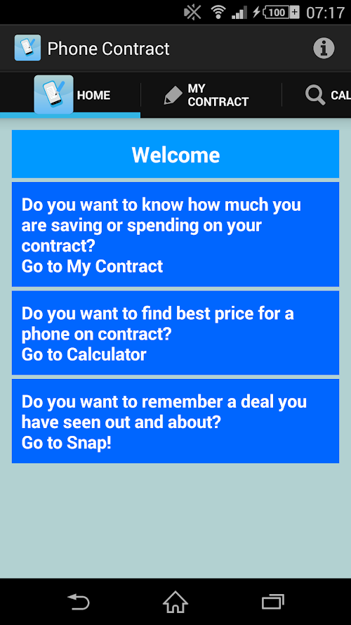 Android application PhoneContract screenshort