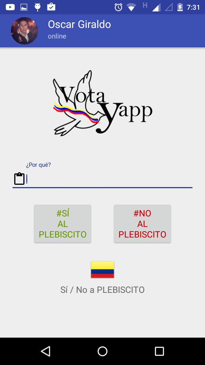 VotaYapp Screen 1