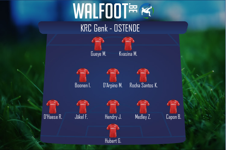 Composition Ostende | KRC Genk - Ostende (30/07/2021)