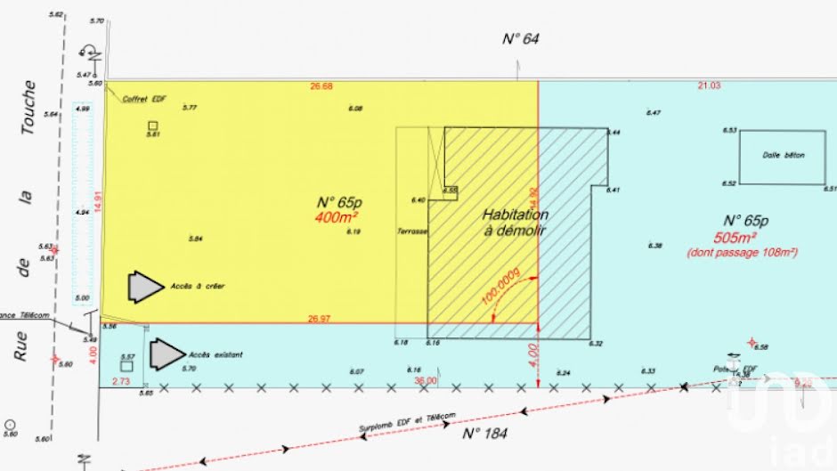 Vente terrain  505 m² à L'Ile-d'Olonne (85340), 178 000 €