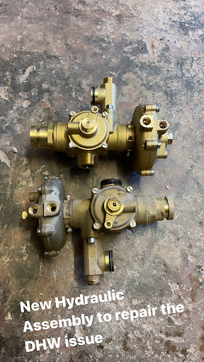 Replace hydraulics to provide customer with hot water 