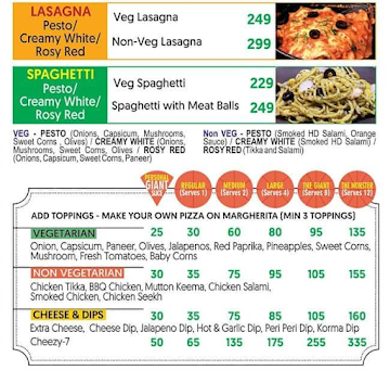 La Pino'z Pizza menu 