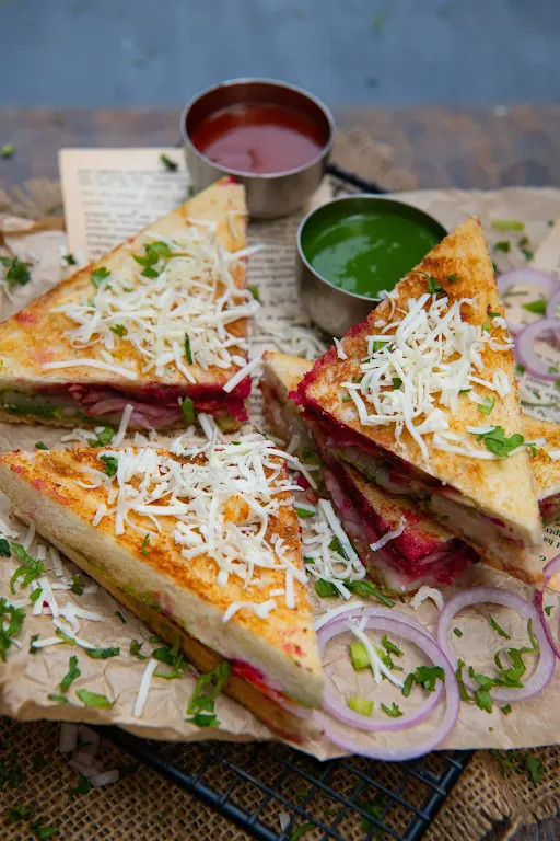 Masala Cheese Toast Sandwich