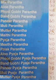 Parantha King menu 1