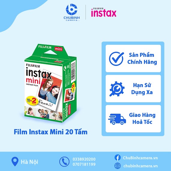 Film Instax Mini Twin Pack (20 Tấm) | Phim Dành Cho Máy Ảnh Lấy Ngay Instax Mini | Chính Hãng