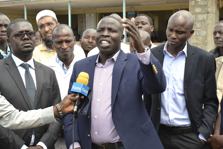 Nandi Governor Stephen Sang at Kapsabet County Referral Hospital on January 8, 2020