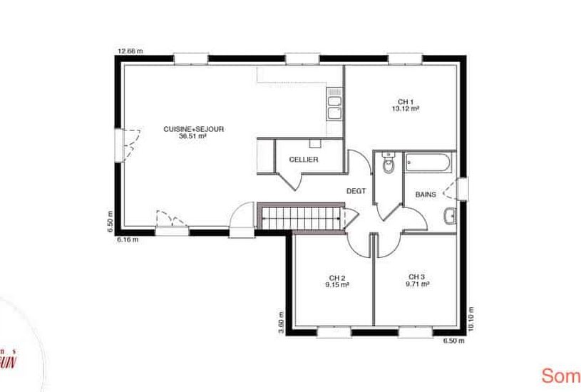  Vente Terrain + Maison - Terrain : 653m² - Maison : 108m² à Agnières (80290) 