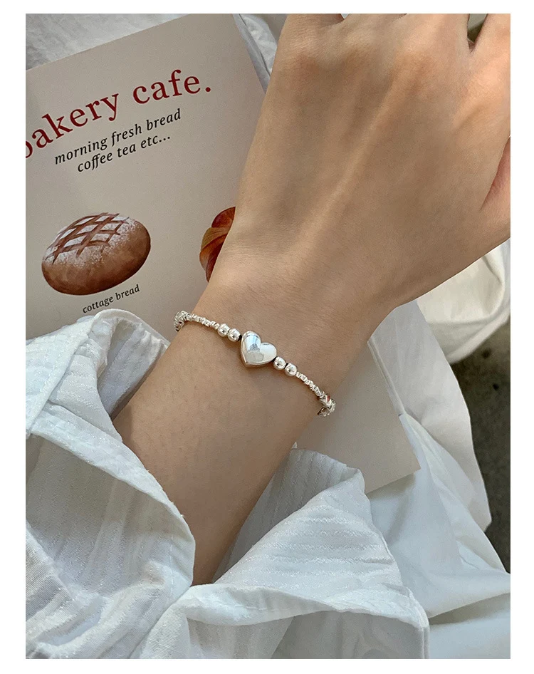 Title 2, Bracelet cœur en argent sterling, petites pièce...