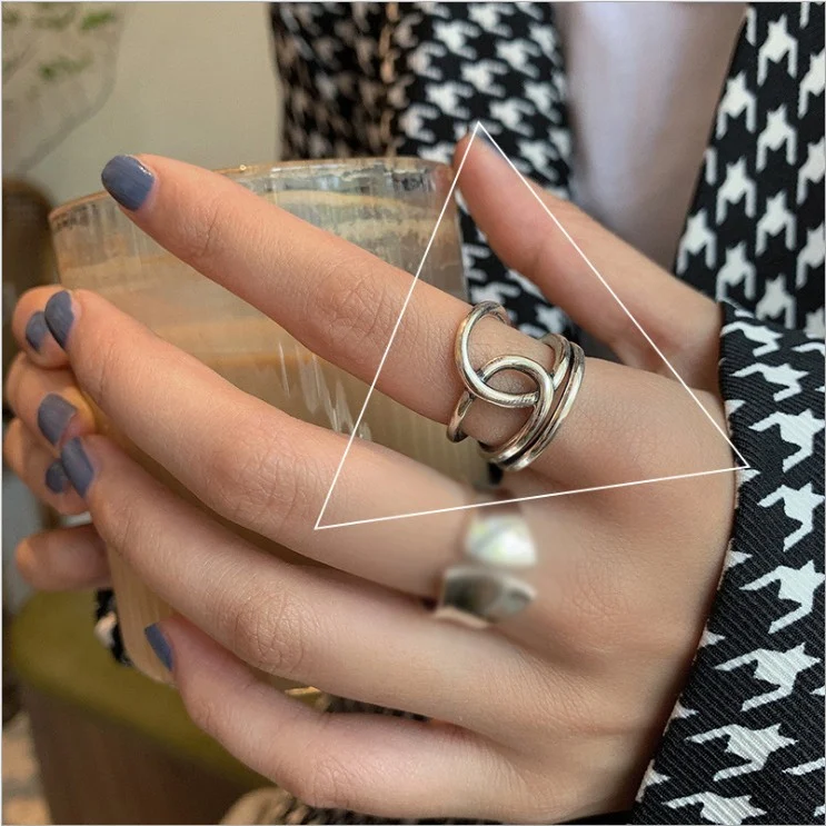 Bague Cold Wind en Argent Sterling 925 pour Femme, un Bijou Élégant et Rafraîchissant, Parfait pour un Look Moderne et Sophistiqué, Design Unique