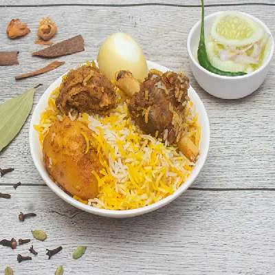 Kolkata Mutton Biriyani (Mutton (2 Pcs) + Aloo + Egg + Chicken Chaap)