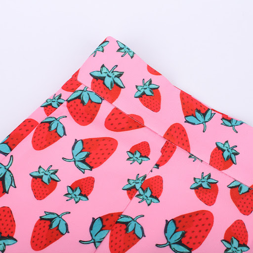 Title 10, World Bank Cherry Print High Waist Hips Girls S...