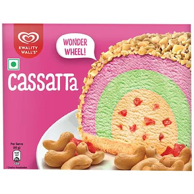 Kwality Walls Wonder Wheel Cassatta Ice Cream - 125 ml