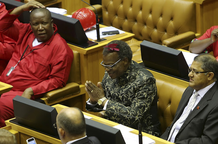 IFP leader Mangosuthu Buthelezi during the state of the nation sitting at parliament in Cape Tow in 2015.