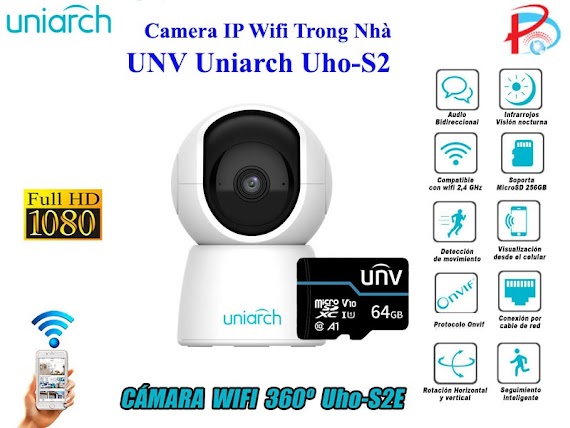 Camera Ip Wifi Robot Unv Uniarch 1080P Uho - S2E Đàm Thoại 2 Chiều, Hỗ Trợ Tên Miền P2P - Hàng Chính Hãng