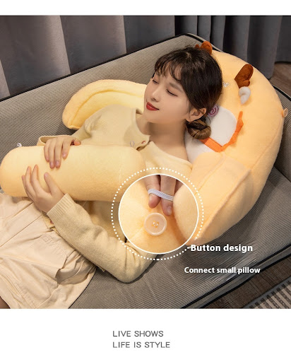 Title 6, Animal Lumbar Support Pillow Bedside Soft Uphol...