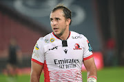 Burger Odendaal of the Lions during the United Rugby Championship match against Ospreys at Emirates Airline Park on March 25 in Johannesburg..