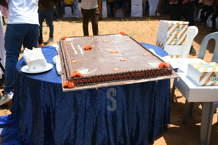 Azimio Leader Raila Odinga's birthday brown cake, January 7, 2024.