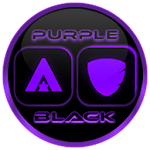 Cover Image of Tải xuống Flat Black and Purple Icon Pack ✨Free✨ 5.5 APK