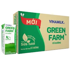 Sữa tươi tiệt trùng Vinamilk Green Farm có đường 180ml Thùng 48 hộp