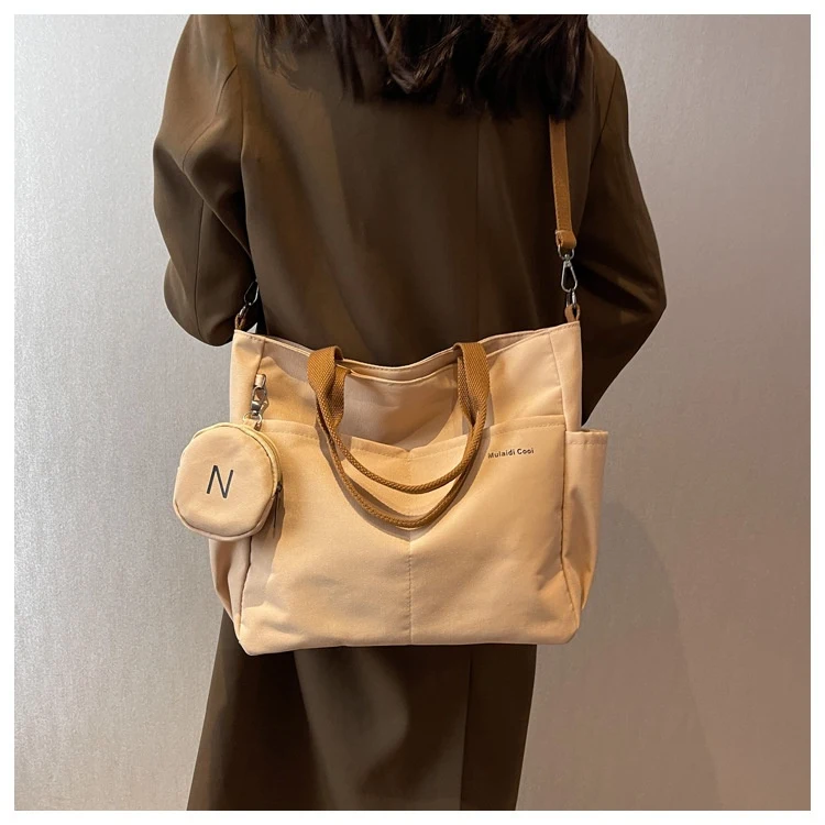 Title 17, Niche Casual Fashion Nylon Canvas Tote Bag voor...