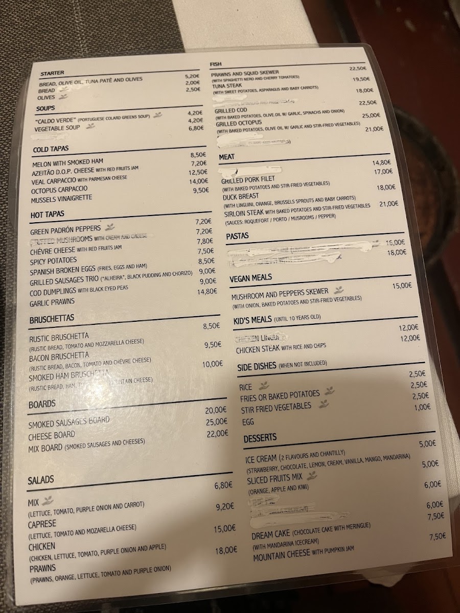 Ribeira Square Restaurante gluten-free menu