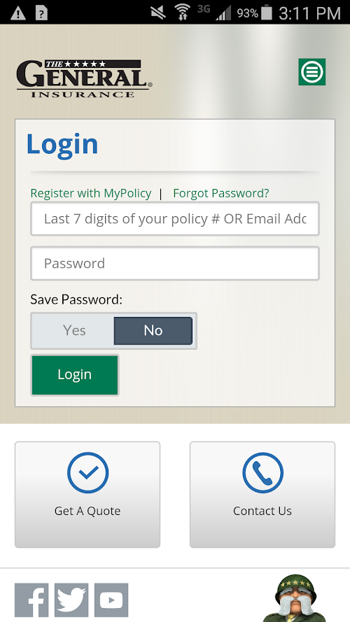 Android application The General Insurance screenshort