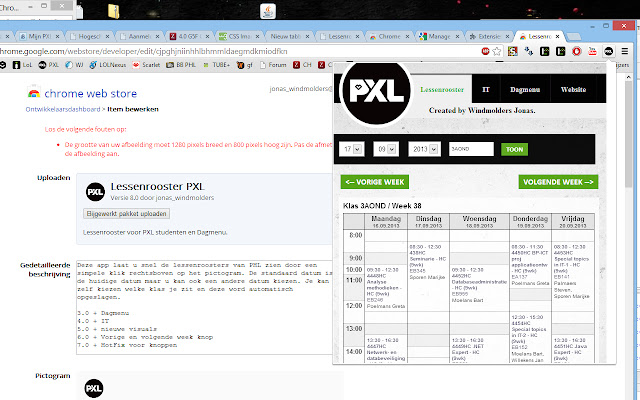 Lessenrooster PXL