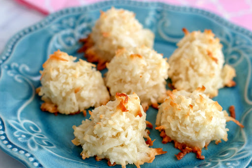 A plate of favorite coconut macaroons.