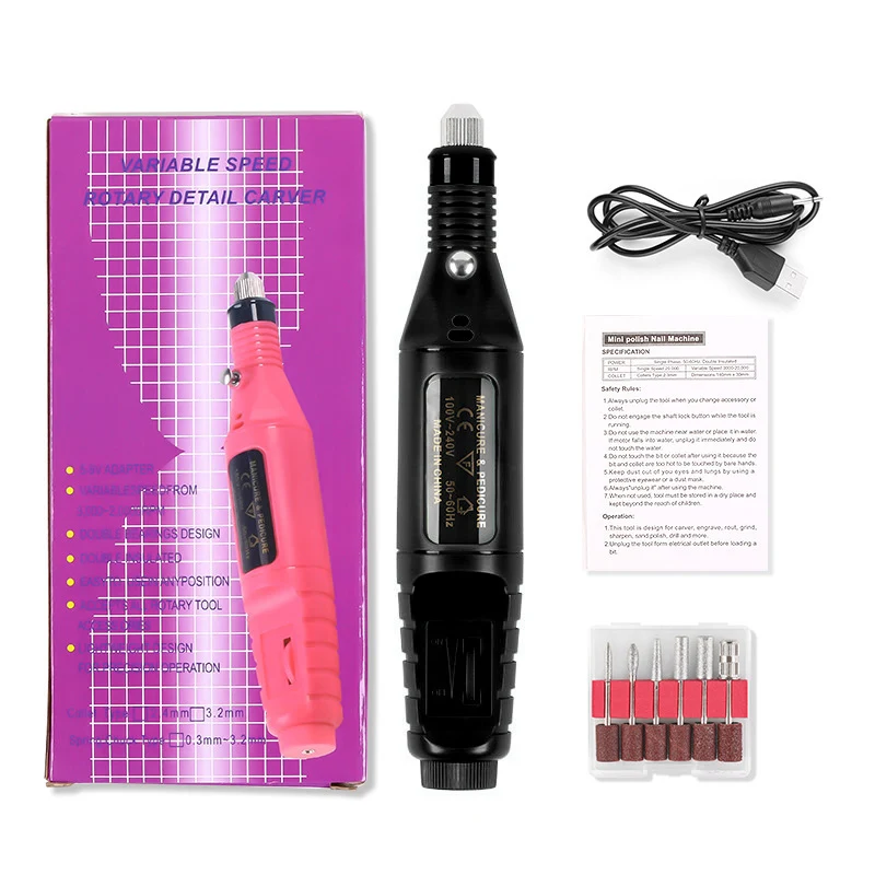 Mini elektrischer tragbarer Nagelpolierer für makellose Maniküre und Pediküre unterwegs. Einfache Anwendung für glänzende, gepflegte Nägel.
