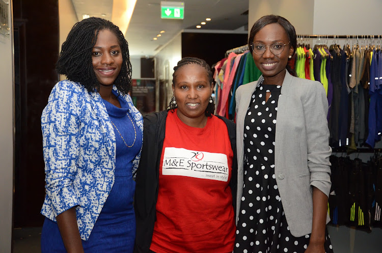 Amber Medical Clinic founder Dr Rhoda Jura Kriek, M&E Sportswear founder Monica Mbugua and Lishe Living founder Sharon Olago