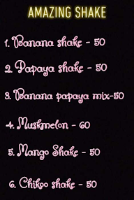 Amazing Shakes menu 1