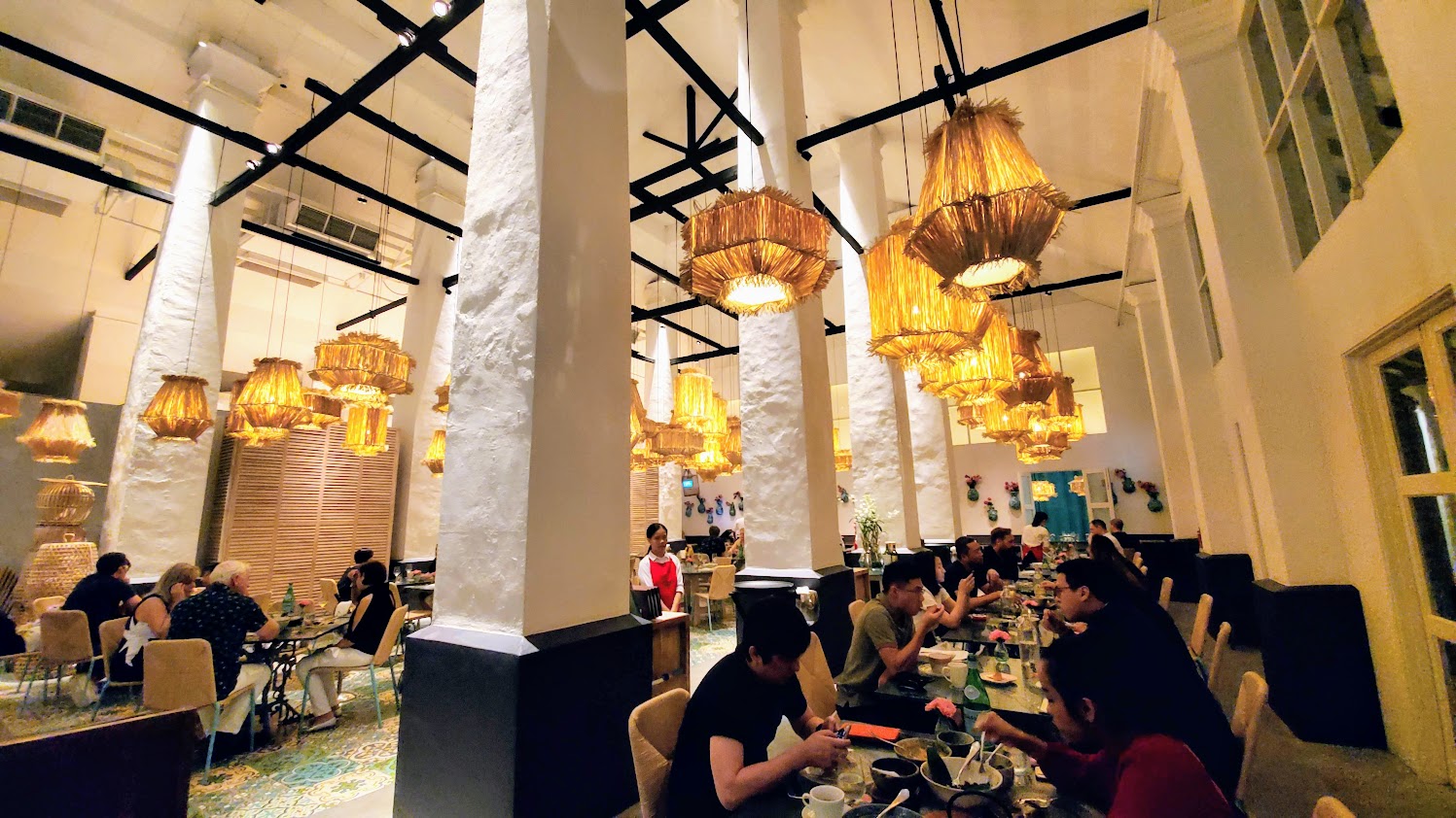 Interior of restaurant at Dinner at Candlenut for Peranakan Food