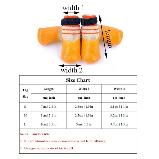 4pcs Winter Warm Dogs Socks Cute Cartoon Non-slip Dog Shoes Dog Rain Snow Boots Soft Breathable Paw Protector For Small 