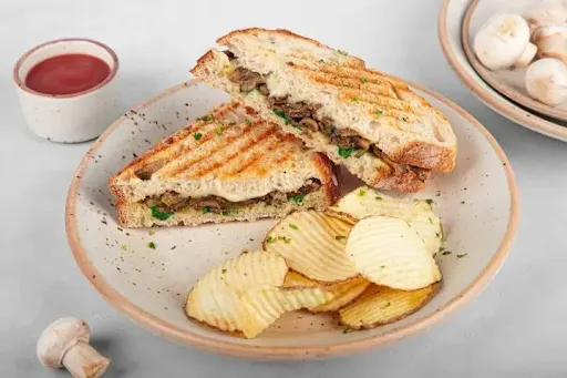 Grilled Cheese And Mushroom Sandwich