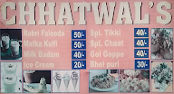 Chhatwal's Special Chaat Corner And Milk Bar menu 1