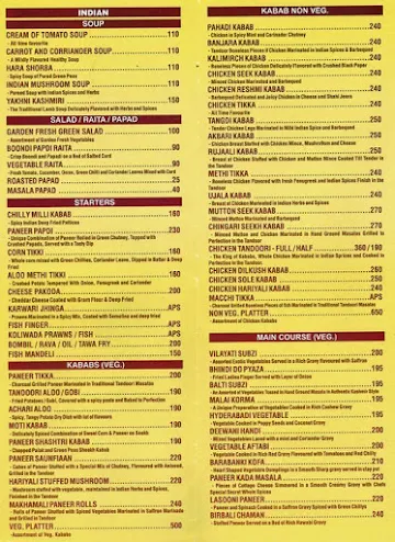 Mritsa Restaurant & Bar menu 