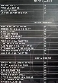 Mocktail Mafia menu 1