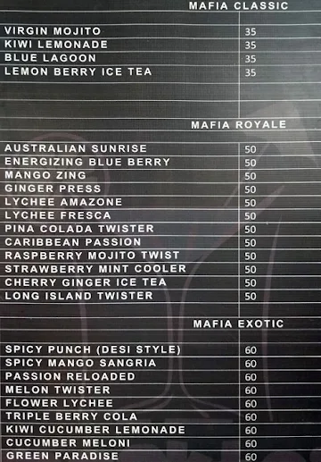 Mocktail Mafia menu 