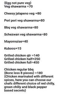 The Arabian Shawarma menu 1