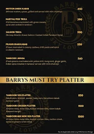 Barrys Sky Lounge menu 8