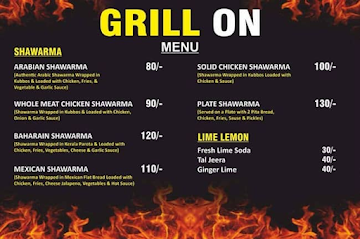 Grill On menu 