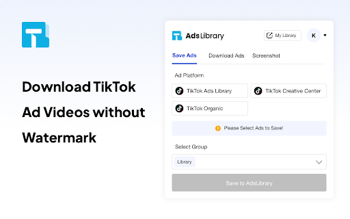 Ad Library：Télécharger les vidéos publicitaires TikTok sans filigrane